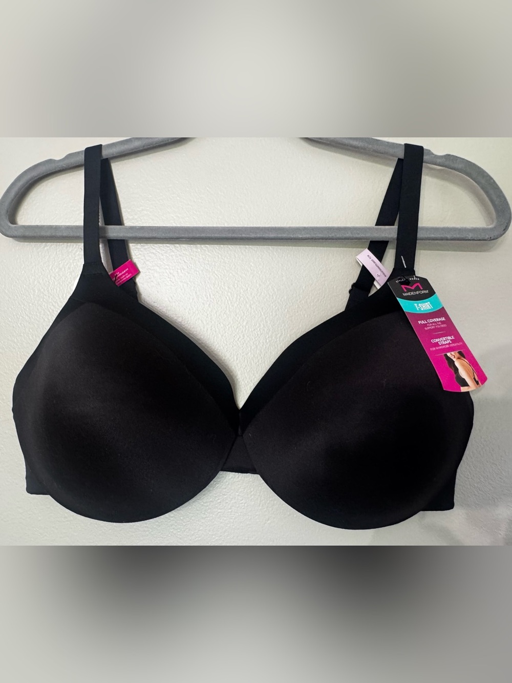 Maidenform 42D Black Everyday Luxe Full Coverage Underwire T-Shirt Bra Women's